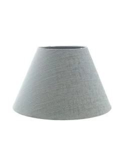 PR Home Empire Carnaby Lampenschirm Silber Grau Mit Struktur 22x13,5cm Mit Klammer Befestigung