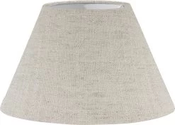 PR Home Empire Florenzo-Stein Lampenschirm Beige Leinen 25x14cm Mit Klammer Befestigung