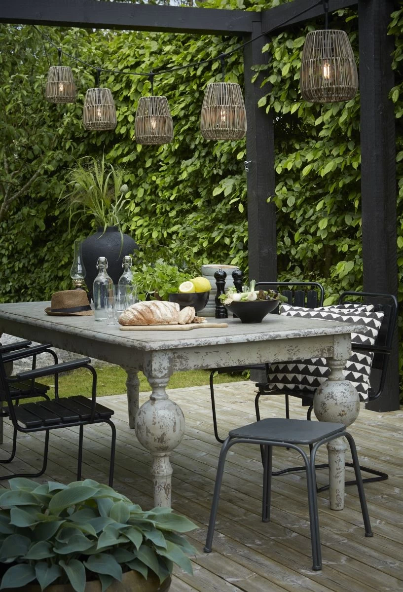 PR Home Flex Out Saigon 18cm Sommer Lichterkette Grau Beige IP44 5x E27 6,5m 2 PR Home Flex Out Saigon 18cm Sommer Lichterkette Grau Beige IP44 5x E27 6,5m – Bild 2