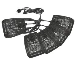 PR Home Flex Out Saigon 18cm Sommer Lichterkette Schwarz IP44 5x E27 6,5m