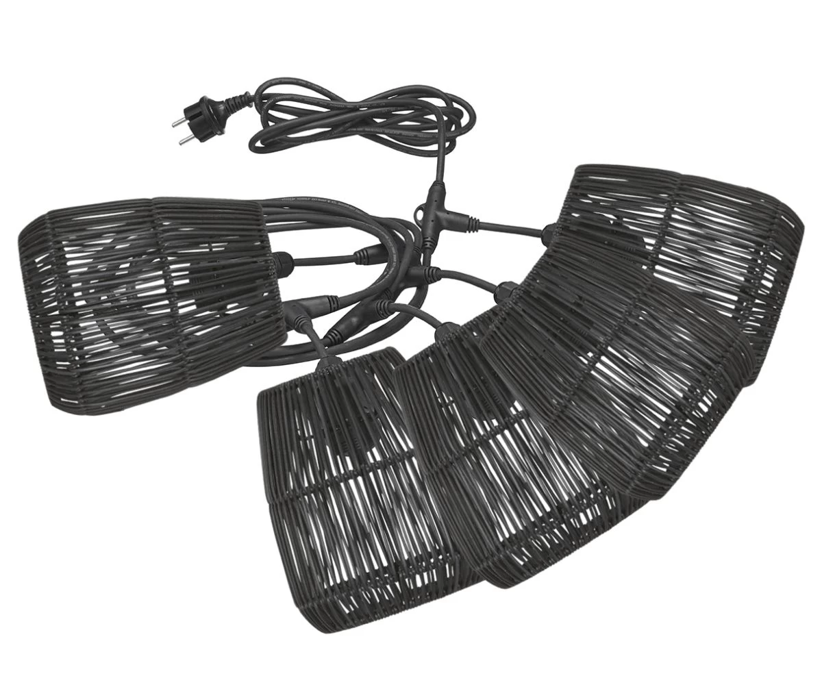 PR Home Flex Out Saigon 18cm Sommer Lichterkette Schwarz IP44 5x E27 6,5m 1 PR Home Flex Out Saigon 18cm Sommer Lichterkette Schwarz IP44 5x E27 6,5m