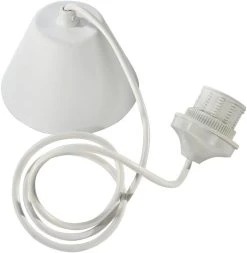 Pendelaufhang E27 Mit Kunststoffkabel Weiß 120cm PR Home