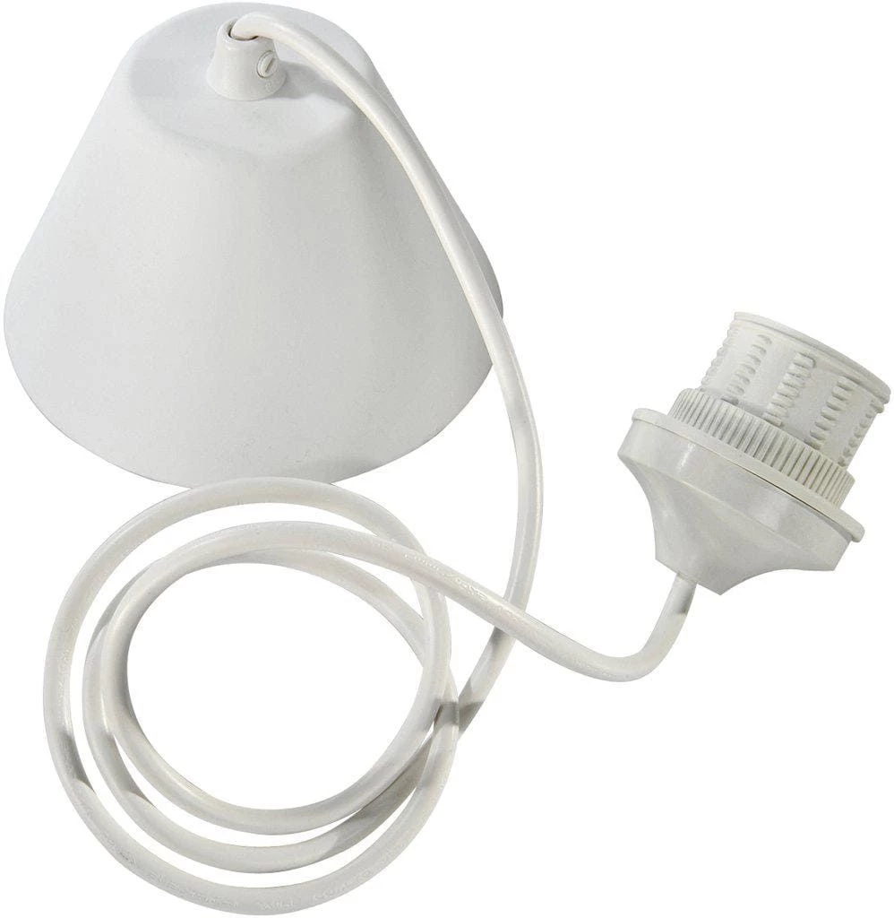 Pendelaufhang E27 Mit Kunststoffkabel Weiß 120cm PR Home 1 Pendelaufhang E27 Mit Kunststoffkabel Weiß 120cm PR Home