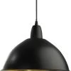 Hochwertige Pendelleuchte Aus Metall Schwarz Gold PR Home Classic 47cm E27 Dimmbar