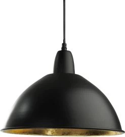 Hochwertige Pendelleuchte Aus Metall Schwarz Gold PR Home Classic 47cm E27 Dimmbar