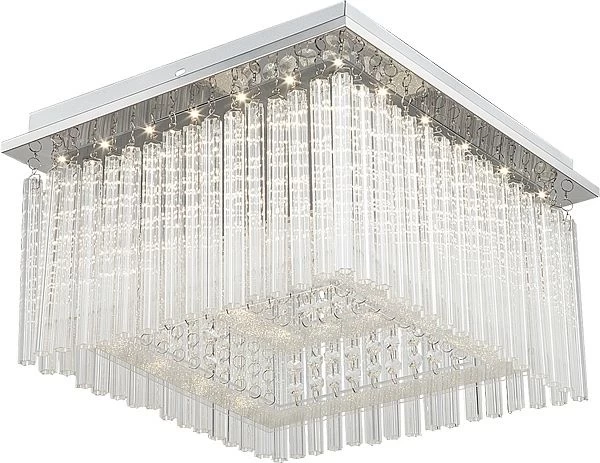 Rabalux Danielle LED Glas Kristall Deckenleuchte Chrom Eckig 1 Rabalux Danielle LED Glas Kristall Deckenleuchte Chrom Eckig
