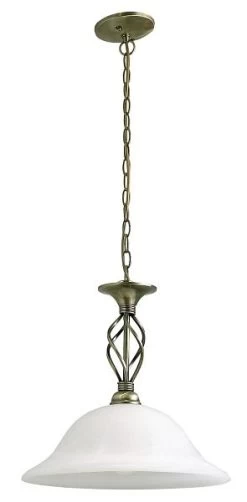 Rabalux Beckworth Pendelleuchte 1x E27 Bronze, Weißer Alabaster