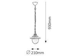 Rabalux Barcelona Außen Pendelleuchte 1x E27 Antik Gold 5 Rabalux Barcelona Außen Pendelleuchte 1x E27 Antik Gold -Beleuchtung Rabatte rl8678 tz