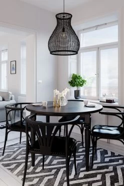 By Rydens Seagrass Hängeleuchte Schwarz 1x E27 400-600lm Dimmbar 49x49x55cm -Beleuchtung Rabatte seagrass black 4200010 4000 m1