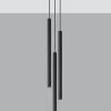 Sollux PASTELO Hängeleuchte Schwarz 20x100cm 3-flg. G9