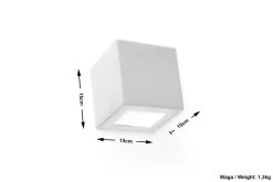 Sollux LEO Moderne Keramik Wandleuchte Weiss Eckig 1-flg. E27 -Beleuchtung Rabatte sxsl.0005 ze