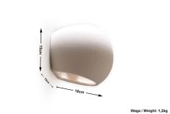 Sollux GLOBE Moderne Keramik Wandleuchte Weiss 1-flg. E27 -Beleuchtung Rabatte sxsl.0032 ze
