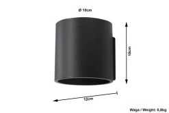 Sollux ORBIS Moderne Wandleuchte Schwarz 1-flg. G9 -Beleuchtung Rabatte sxsl.0048 ze