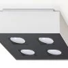Sollux MONO Moderne Aufbauleuchte Eckig Weiss, Schwarz 4-flg. GU10