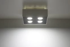 Sollux MONO Moderne Aufbauleuchte Eckig Weiss, Schwarz 4-flg. GU10 -Beleuchtung Rabatte sxsl.0069 2
