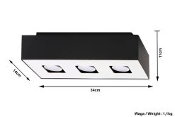 Sollux MONO Moderne Aufbauleuchte Eckig Schwarz, Weiss 3-flg. GU10 7 Sollux MONO Moderne Aufbauleuchte Eckig Schwarz, Weiss 3-flg. GU10 -Beleuchtung Rabatte sxsl.0072 ze