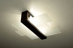 Sollux FENIKS Moderne Deckenlampe Wenge 2-flg. E27 -Beleuchtung Rabatte sxsl.0074 2