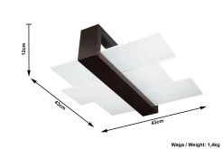 Sollux FENIKS Moderne Deckenlampe Wenge 2-flg. E27 -Beleuchtung Rabatte sxsl.0074 ze