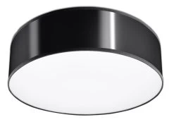 Sollux ARENA Moderne Deckenlampe Rund Schwarz 2-flg. E27