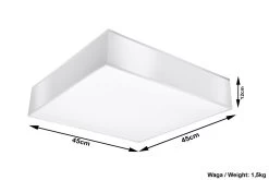 Sollux HORUS Moderne Deckenlampe Eckig Weiss 3-flg. E27 7 Sollux HORUS Moderne Deckenlampe Eckig Weiss 3-flg. E27 -Beleuchtung Rabatte sxsl.0141 ze