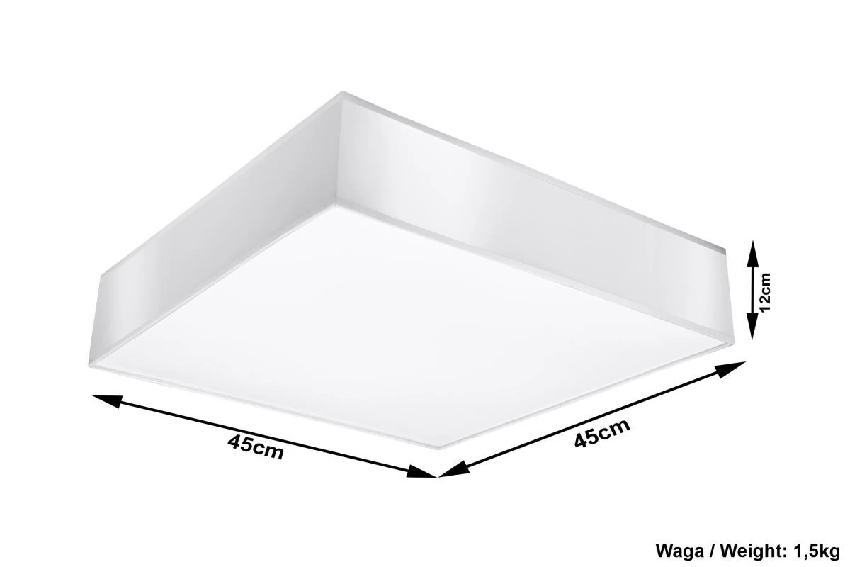 Sollux HORUS Moderne Deckenlampe Eckig Weiss 3-flg. E27 4 Sollux HORUS Moderne Deckenlampe Eckig Weiss 3-flg. E27 – Bild 4