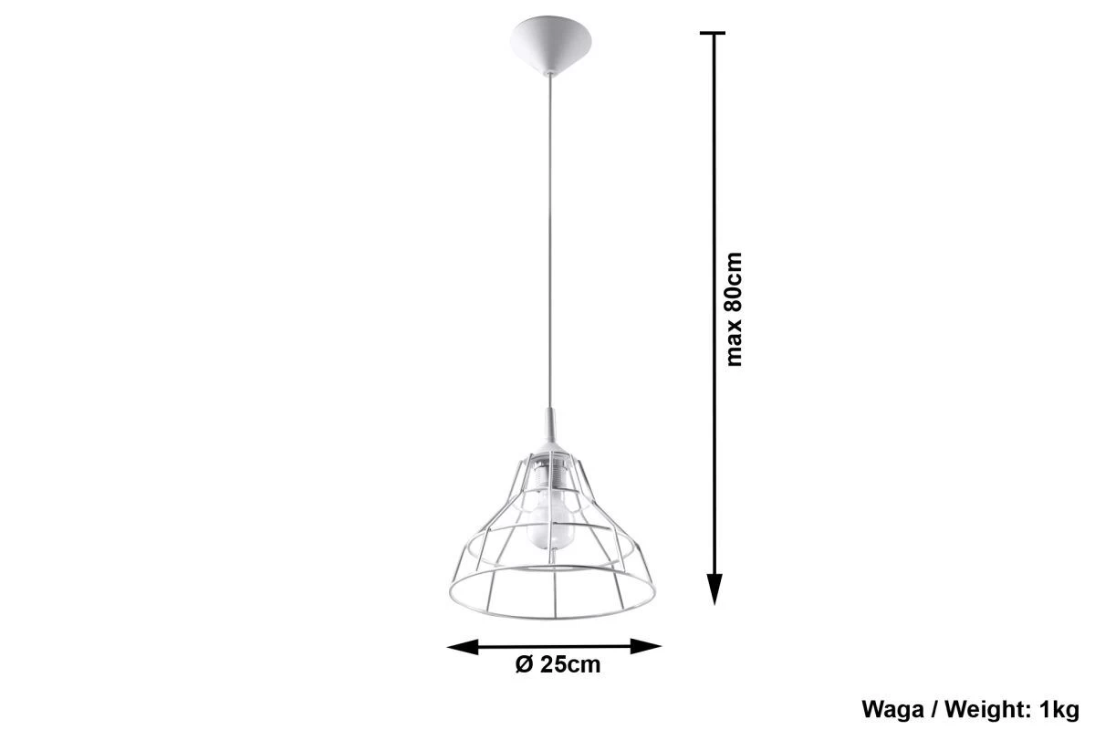 Sollux ANATA Vintage Hängelampe Weiss 1-flg. E27 4 Sollux ANATA Vintage Hängelampe Weiss 1-flg. E27 – Bild 4