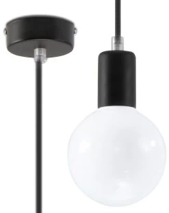 Sollux EDISON Pendelaufhang Schwarz 1-flg. E27