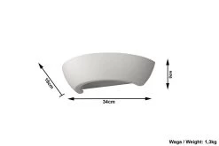 Sollux OSKAR Moderne Keramik Wandleuchte Weiss 1-flg. E27 -Beleuchtung Rabatte sxsl.0160 ze