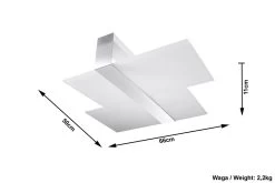 Sollux MASSIMO Moderne Deckenlampe Weiss, Chrom 2-flg. E27 7 Sollux MASSIMO Moderne Deckenlampe Weiss, Chrom 2-flg. E27 -Beleuchtung Rabatte sxsl.0188 ze