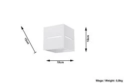 Sollux LOBO Moderne Wandleuchte Eckig Weiss 1-flg. G9 9 Sollux LOBO Moderne Wandleuchte Eckig Weiss 1-flg. G9 -Beleuchtung Rabatte sxsl.0206 ze