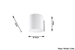 Sollux VICI Moderne Wandleuchte Weiss 1-flg. G9 -Beleuchtung Rabatte sxsl.0212 ze 1