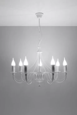 Sollux MINERWA Kronleuchter Weiss 7-flg. E14 6 Sollux MINERWA Kronleuchter Weiss 7-flg. E14 -Beleuchtung Rabatte sxsl.0215 2