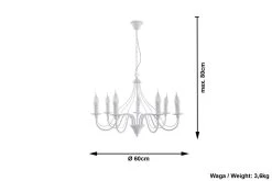 Sollux MINERWA Kronleuchter Weiss 7-flg. E14 7 Sollux MINERWA Kronleuchter Weiss 7-flg. E14 -Beleuchtung Rabatte sxsl.0215 ze