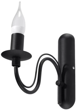 Sollux MINERWA Wandkronleuchter Schwarz 1-flg. E14