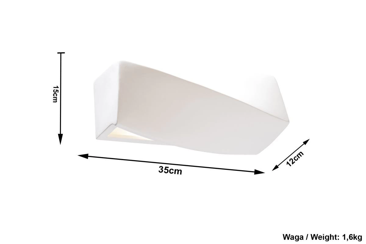 Sollux SIGMA Moderne Keramik Wandleuchte Weiss 30cm 1-flg. E27 4 Sollux SIGMA Moderne Keramik Wandleuchte Weiss 30cm 1-flg. E27 – Bild 4