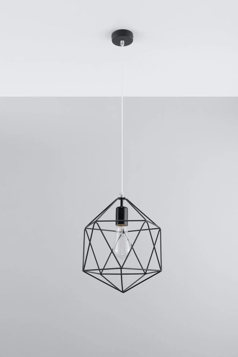 Sollux GASPARE Vintage Hängelampe Schwarz 1-flg. E27 2 Sollux GASPARE Vintage Hängelampe Schwarz 1-flg. E27 – Bild 2