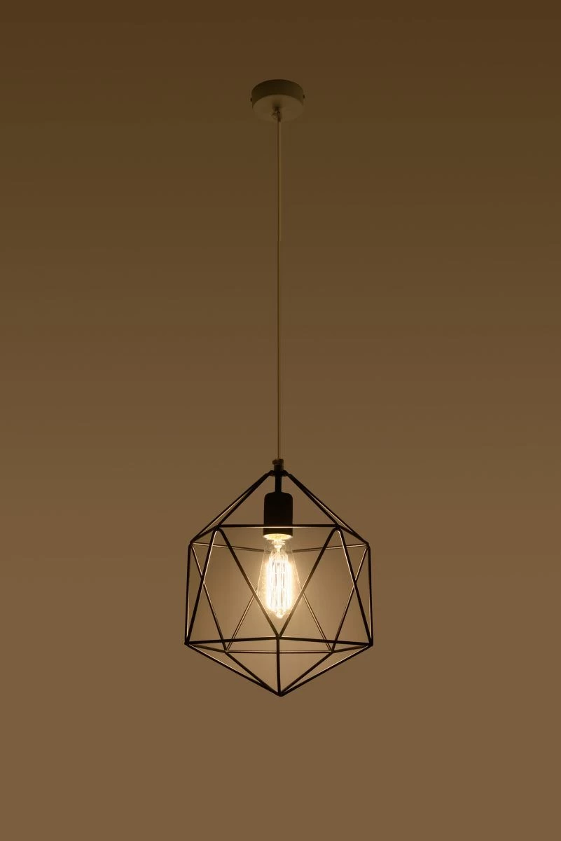 Sollux GASPARE Vintage Hängelampe Schwarz 1-flg. E27 3 Sollux GASPARE Vintage Hängelampe Schwarz 1-flg. E27 – Bild 3