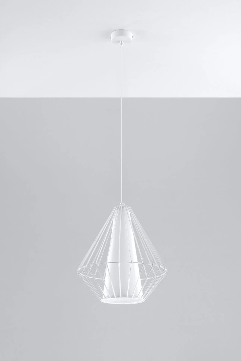 Sollux DEMI Moderne Hängelampe Rund Weiss 1-flg. E27 2 Sollux DEMI Moderne Hängelampe Rund Weiss 1-flg. E27 – Bild 2