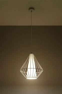 Sollux DEMI Moderne Hängelampe Rund Weiss 1-flg. E27 6 Sollux DEMI Moderne Hängelampe Rund Weiss 1-flg. E27 -Beleuchtung Rabatte sxsl.0297 2