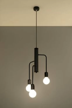 Sollux DUOMO Designer Hängelampe Rund Schwarz 3-flg. E27 -Beleuchtung Rabatte sxsl.0302 2
