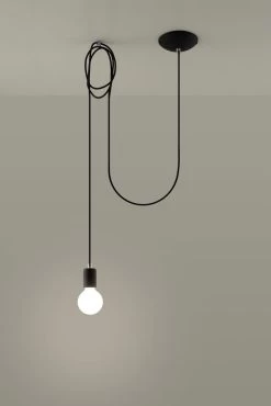 Sollux EDISON Pendelaufhang 3m Schwarz 1-flg. E27 -Beleuchtung Rabatte sxsl.0369 2