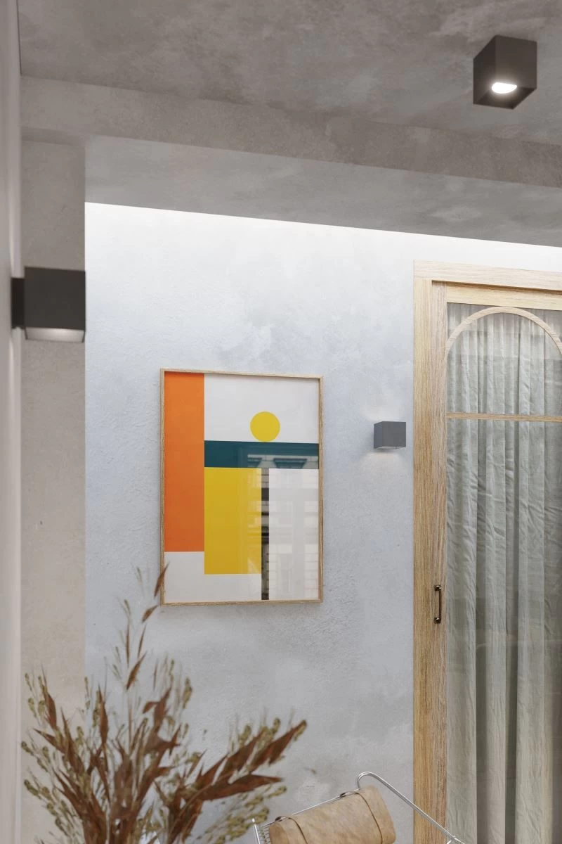 Sollux Quad 1 Aufbauleuchte Anthrazit G9 Dimmbar 10x10x10cm 1 Sollux Quad 1 Aufbauleuchte Anthrazit G9 Dimmbar 10x10x10cm