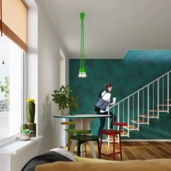 Sollux Diego 5 Hängelampe Grün 5x E27 Dimmbar 25x25x90cm 13 Sollux Diego 5 Hängelampe Grün 5x E27 Dimmbar 25x25x90cm -Beleuchtung Rabatte sxsl.0583 13