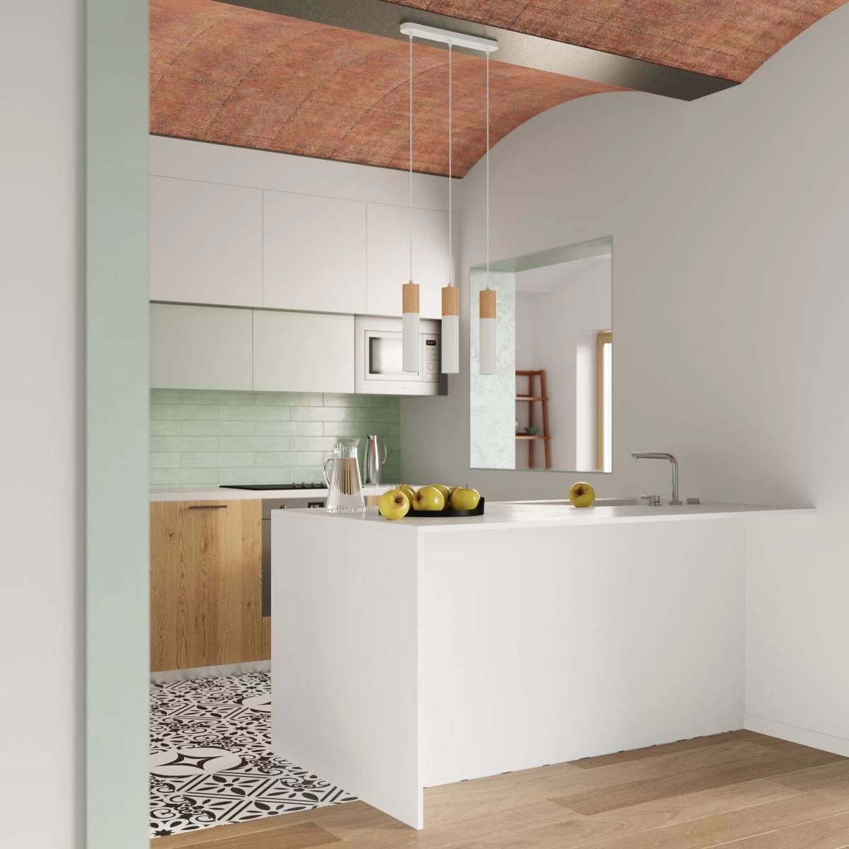 Sollux Pablo Aufbauleuchte Weiß, Natur Holz GU10 Dimmbar 6x6x30cm 4 Sollux Pablo Aufbauleuchte Weiß, Natur Holz GU10 Dimmbar 6x6x30cm – Bild 4