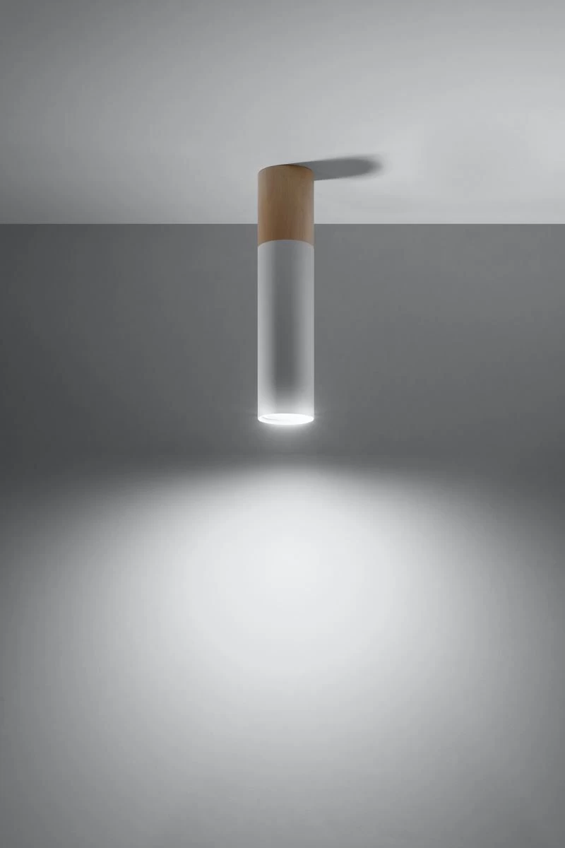 Sollux Pablo Aufbauleuchte Weiß, Natur Holz GU10 Dimmbar 6x6x30cm 8 Sollux Pablo Aufbauleuchte Weiß, Natur Holz GU10 Dimmbar 6x6x30cm – Bild 8