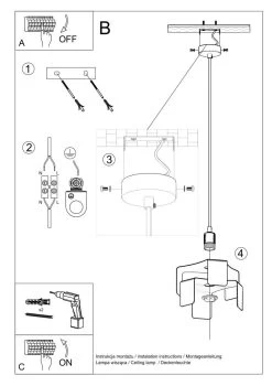 Sollux Tulip Hängelampe Weiß E27 Dimmbar 24x24x110cm 12 Sollux Tulip Hängelampe Weiß E27 Dimmbar 24x24x110cm -Beleuchtung Rabatte sxsl.0666 11