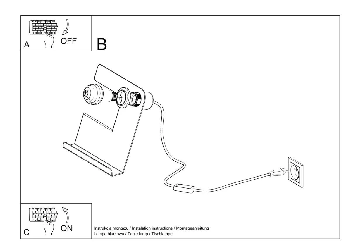 Sollux Incline Tischlampe Weiß E27 Mit Kabelschalter Und Ablage 25x13x24cm 5 Sollux Incline Tischlampe Weiß E27 Mit Kabelschalter Und Ablage 25x13x24cm – Bild 5