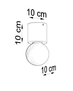Sollux Salgado Aufbauleuchte Grau E27 Dimmbar 10x10x10cm -Beleuchtung Rabatte sxsl.0678 10