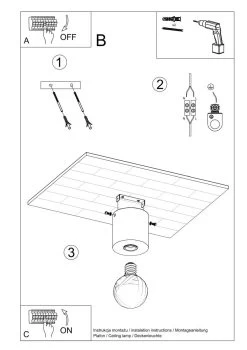 Sollux Salgado Aufbauleuchte Grau E27 Dimmbar 10x10x10cm -Beleuchtung Rabatte sxsl.0678 11