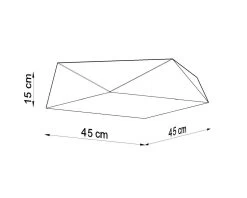 Sollux Hexa 45 Deckenlampe Weiß 3x E27 Dimmbar 50x50x15cm -Beleuchtung Rabatte sxsl.0692 10